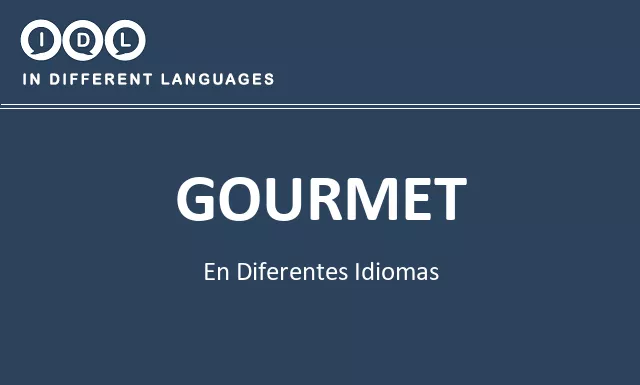 Gourmet en diferentes idiomas - Imagen