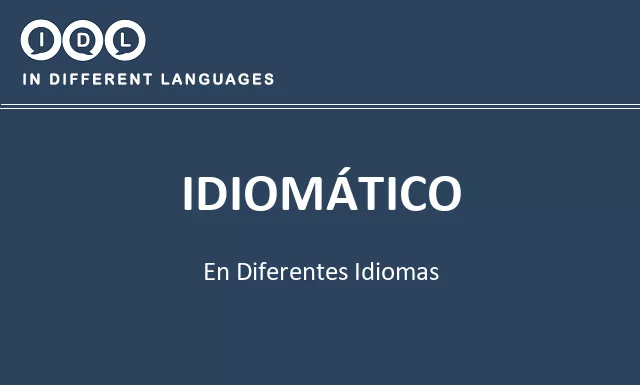 Idiomático en diferentes idiomas - Imagen