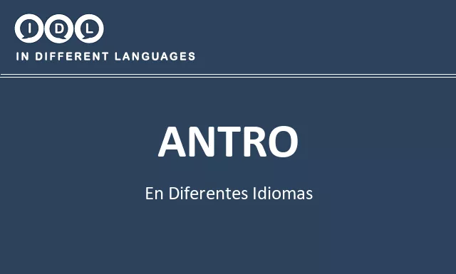 Antro en diferentes idiomas - Imagen