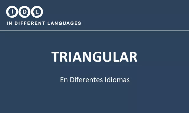 Triangular en diferentes idiomas - Imagen