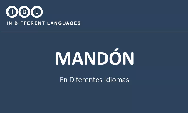 Mandón en diferentes idiomas - Imagen
