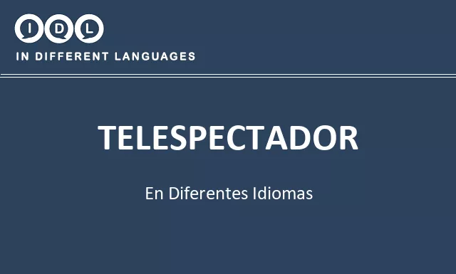 Telespectador en diferentes idiomas - Imagen
