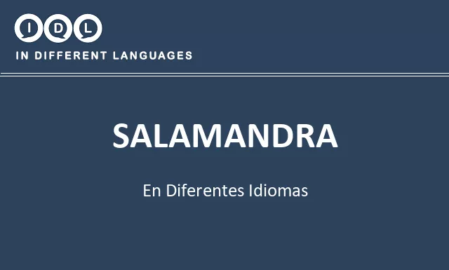 Salamandra en diferentes idiomas - Imagen