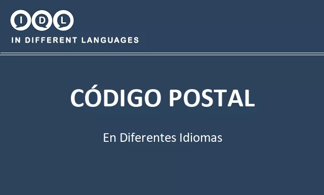 Código postal en diferentes idiomas - Imagen