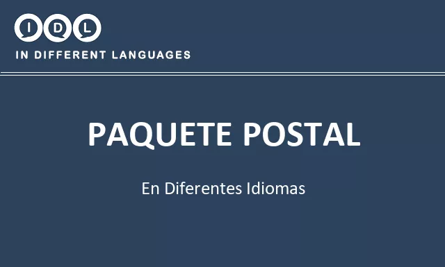 Paquete postal en diferentes idiomas - Imagen