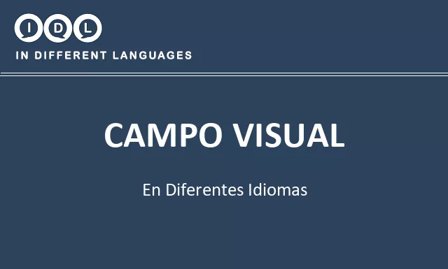 Campo visual en diferentes idiomas - Imagen