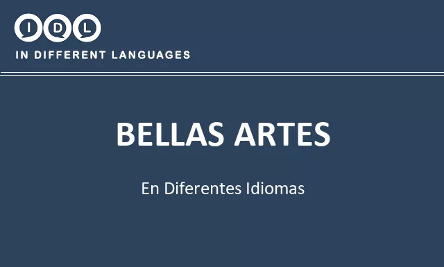 Bellas artes en diferentes idiomas - Imagen