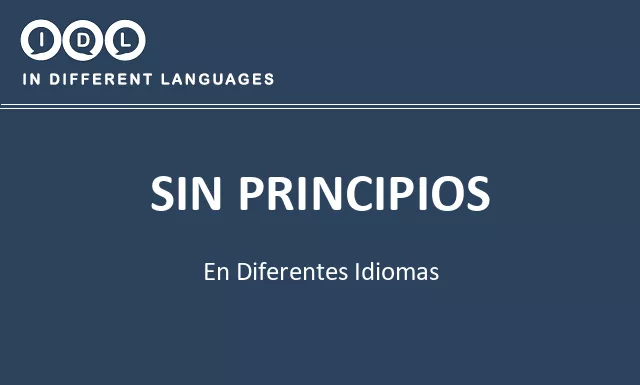 Sin principios en diferentes idiomas - Imagen