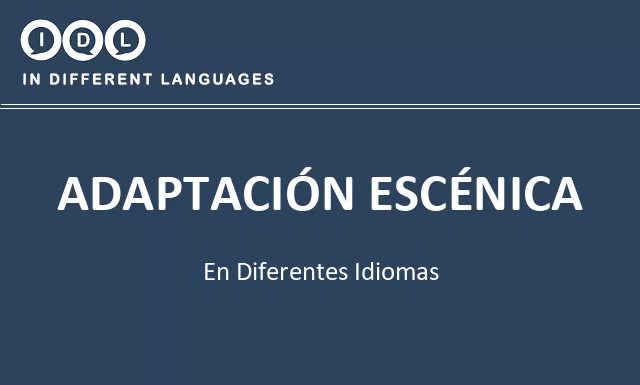 Adaptación escénica en diferentes idiomas - Imagen