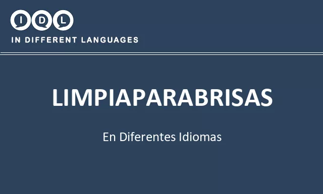 Limpiaparabrisas en diferentes idiomas - Imagen