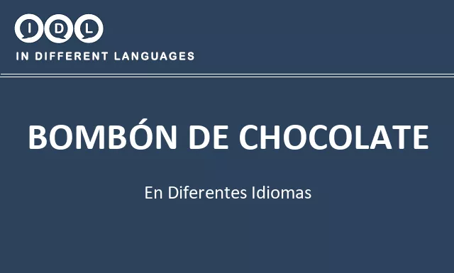 Bombón de chocolate en diferentes idiomas - Imagen