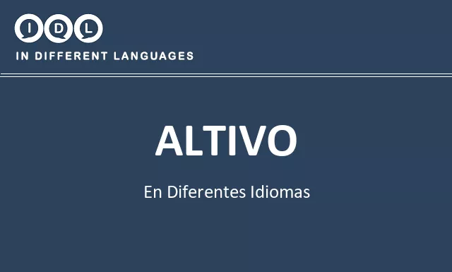 Altivo en diferentes idiomas - Imagen