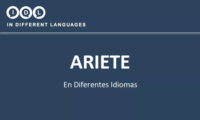 Ariete en diferentes idiomas - Imagen