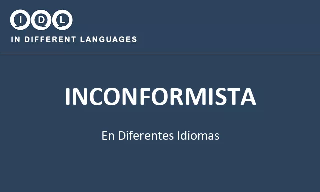 Inconformista en diferentes idiomas - Imagen