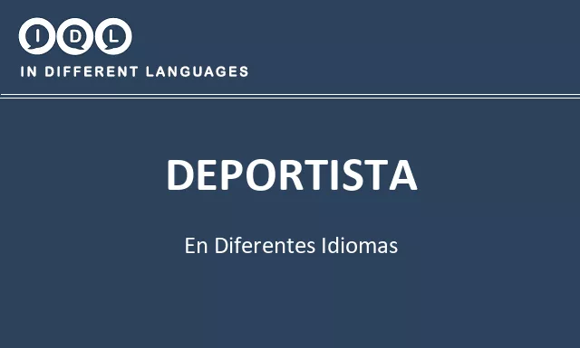 Deportista en diferentes idiomas - Imagen