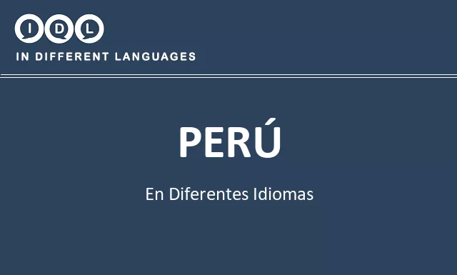 Perú en diferentes idiomas - Imagen