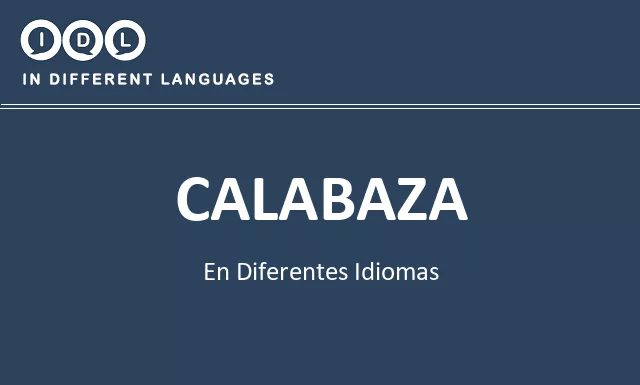Calabaza en diferentes idiomas - Imagen