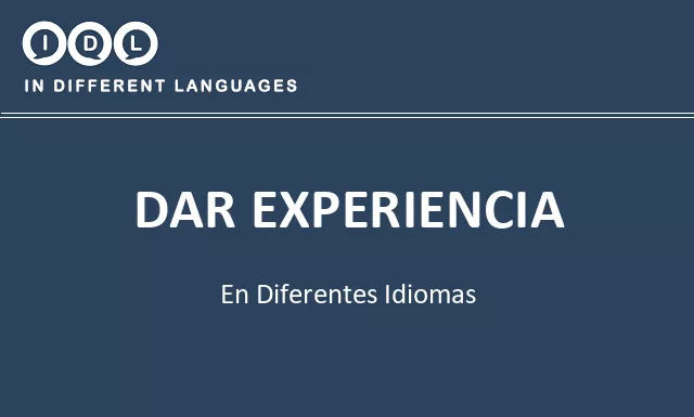 Dar experiencia en diferentes idiomas - Imagen