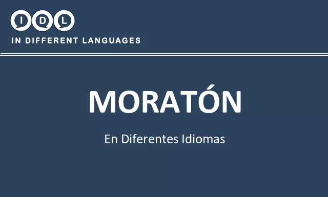 Moratón en diferentes idiomas - Imagen