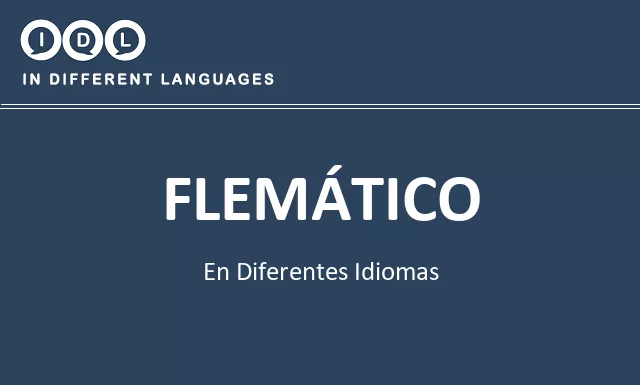 Flemático en diferentes idiomas - Imagen