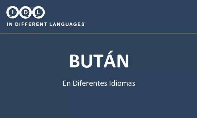 Bután en diferentes idiomas - Imagen