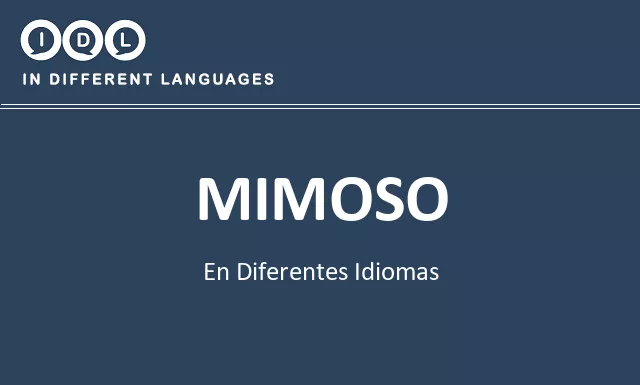 Mimoso en diferentes idiomas - Imagen