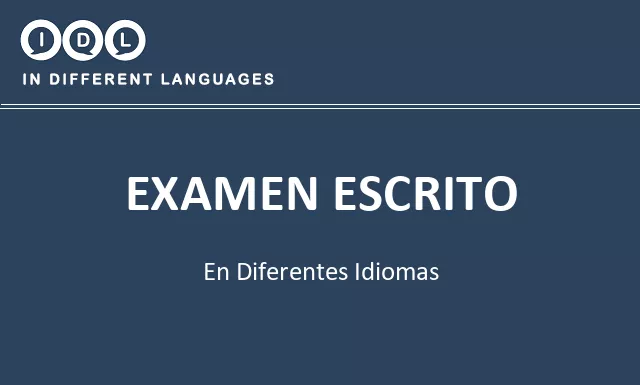 Examen escrito en diferentes idiomas - Imagen