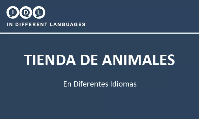 Tienda de animales en diferentes idiomas - Imagen