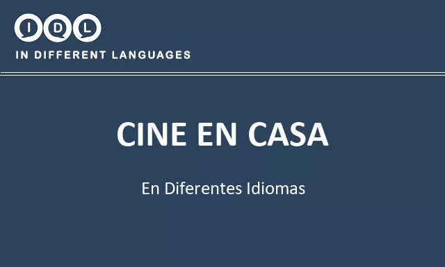 Cine en casa en diferentes idiomas - Imagen