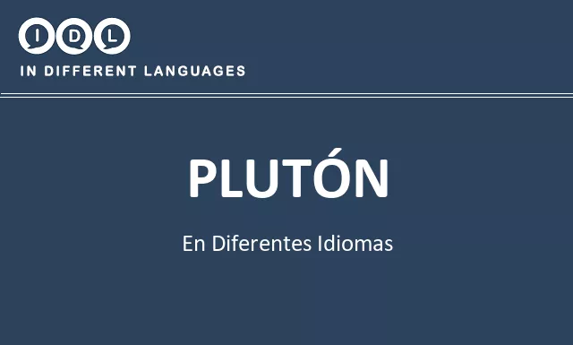Plutón en diferentes idiomas - Imagen