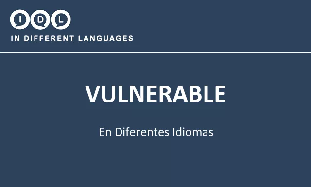 Vulnerable en diferentes idiomas - Imagen