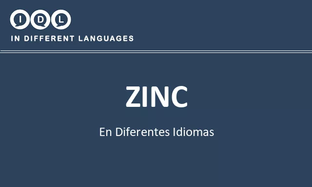 Zinc en diferentes idiomas - Imagen