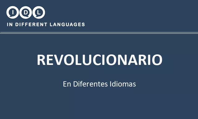 Revolucionario en diferentes idiomas - Imagen