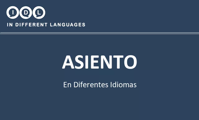 Asiento en diferentes idiomas - Imagen