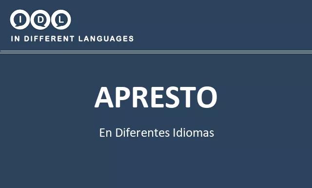 Apresto en diferentes idiomas - Imagen