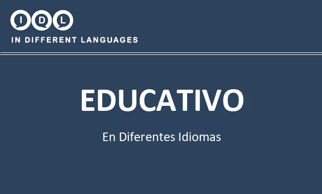 Educativo en diferentes idiomas - Imagen