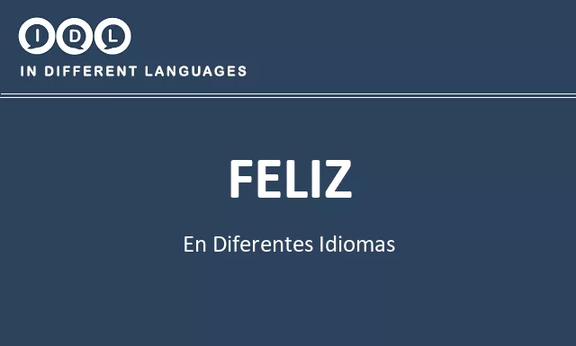 Feliz en diferentes idiomas - Imagen