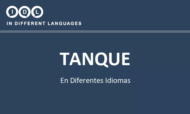 Tanque en diferentes idiomas - Imagen