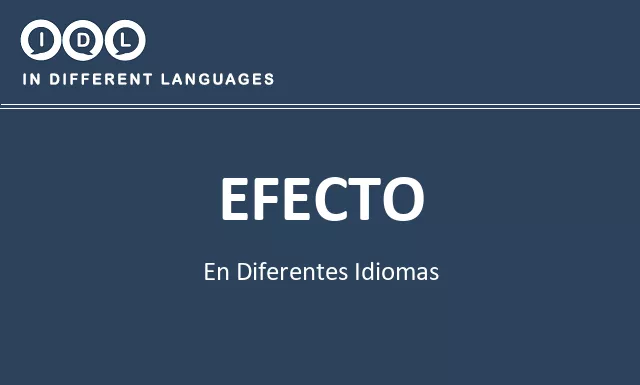Efecto en diferentes idiomas - Imagen