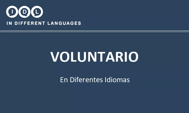 Voluntario en diferentes idiomas - Imagen
