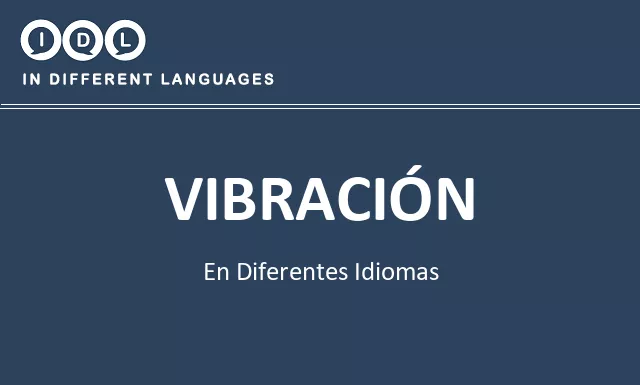 Vibración en diferentes idiomas - Imagen