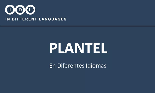 Plantel en diferentes idiomas - Imagen