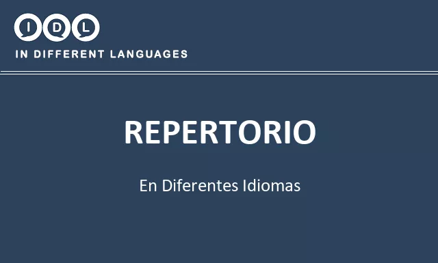 Repertorio en diferentes idiomas - Imagen