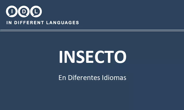 Insecto en diferentes idiomas - Imagen