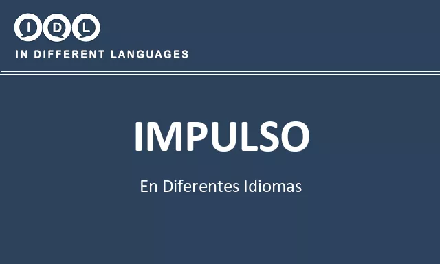 Impulso en diferentes idiomas - Imagen