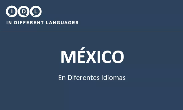 México en diferentes idiomas - Imagen