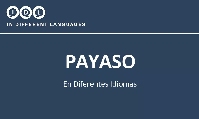 Payaso en diferentes idiomas - Imagen