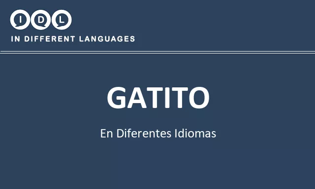 Gatito en diferentes idiomas - Imagen