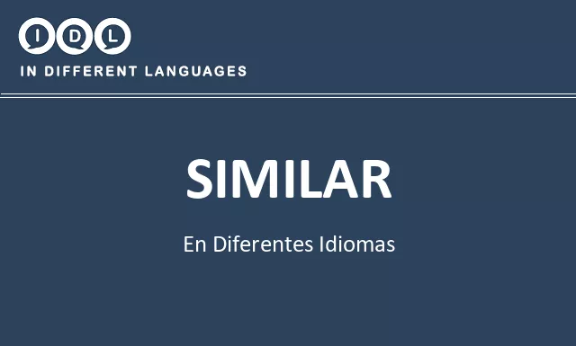 Similar en diferentes idiomas - Imagen
