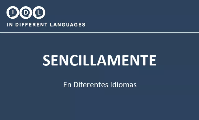 Sencillamente en diferentes idiomas - Imagen